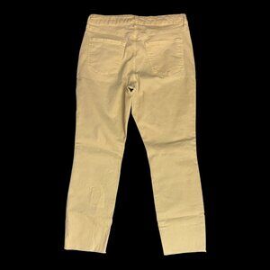 LC Lauren Conrad Skinny Ankle Soft Yellow Frayed Hem Jeans | Size 12 |  32x27